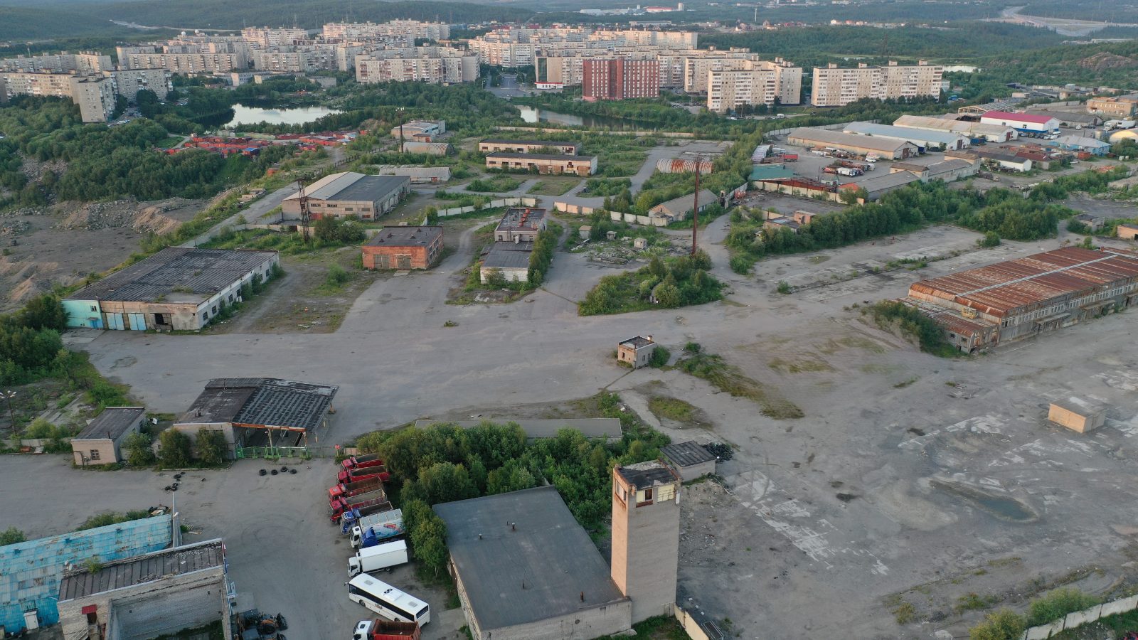 Вид на территорию «Жёлтая гора» с воздуха